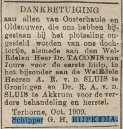 Nieuwblad van Friesland, 20 oktober 1909